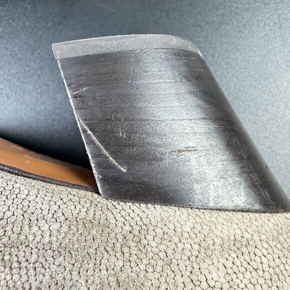 Aquatalia Faylynn Ankle Boot Womens 8 Taupe Pebbled Suede Booties Made in Italy - Picture 7 of 15